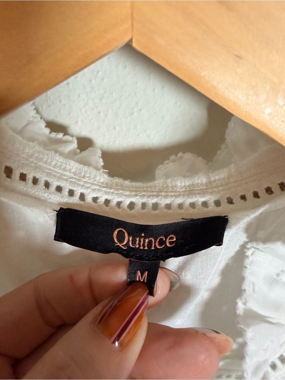 Quince Organic Cotton Pintuck Ruffle Blouse White Women’s M Cottagecore - Picture 3 of 7